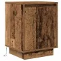 Mesilla de noche con luces LED madera vieja 38x34x50 cm by , Nightstands - Ref: Foro24-861279, Price: 46,92 €, Discount: %