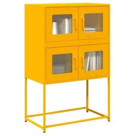 Aparador de acero amarillo mostaza 68x39x107 cm by , Sideboards - Ref: Foro24-853347, Price: 100,58 €, Discount: %