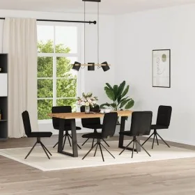 Sillas de comedor giratorias 6 unidades tela negras de , Sillas de comedor - Ref: Foro24-3315604, Precio: 304,15 €, Descuento: %