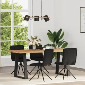 Sillas de comedor 4 unidades tela negras de , Sillas de comedor - Ref: Foro24-3315334, Precio: 203,56 €, Descuento: %