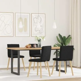 Sillas de comedor 4 unidades tela negras by , dining chairs - Ref: Foro24-3315357, Price: 210,66 €, Discount: %