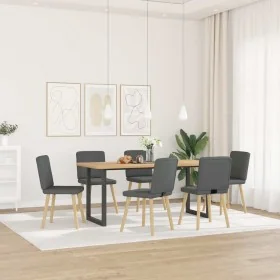 Sillas de comedor 6 unidades tela gris oscuro de , Sillas de comedor - Ref: Foro24-3315568, Precio: 292,29 €, Descuento: %