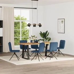 Sillas de comedor 6 unidades tela azul de , Sillas de comedor - Ref: Foro24-3315610, Precio: 300,95 €, Descuento: %