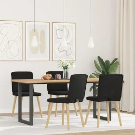 Sillas de comedor 4 unidades tela negras de , Sillas de comedor - Ref: Foro24-3315299, Precio: 195,94 €, Descuento: %
