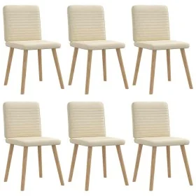 Sillas de comedor 6 unidades tela color crema by , dining chairs - Ref: Foro24-3315521, Price: 296,50 €, Discount: %