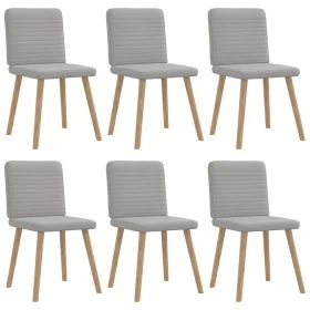 Sillas de comedor 6 uds tela gris nube de , Sillas de comedor - Ref: Foro24-3315523, Precio: 296,50 €, Descuento: %