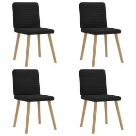 Sillas de comedor 4 unidades tela negras de , Sillas de comedor - Ref: Foro24-3315246, Precio: 198,45 €, Descuento: %