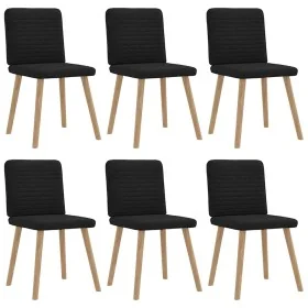 Sillas de comedor giratorias 6 unidades tela negras de , Sillas de comedor - Ref: Foro24-3315516, Precio: 296,50 €, Descuento: %