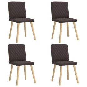 Sillas de comedor 4 unidades tela marrón oscuro by , dining chairs - Ref: Foro24-3315225, Price: 199,31 €, Discount: %