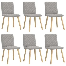 Sillas de comedor 6 uds tela gris nube de , Sillas de comedor - Ref: Foro24-3315500, Precio: 297,77 €, Descuento: %