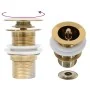 Desagüe empuje sin función desbordamiento dorado 6,4x6,4x9,1 cm by , Faucets - Ref: Foro24-149062, Price: 19,44 €, Discount: %