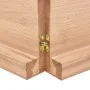 Encimera baño madera maciza tratada marrón claro 140x30x(2-6)cm by , Countertops - Ref: Foro24-3156146, Price: 81,11 €, Disco...