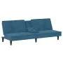 Sofá cama con portavasos terciopelo azul de , Sofás - Ref: Foro24-351919, Precio: 263,21 €, Descuento: %