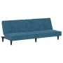 Sofá cama con portavasos terciopelo azul de , Sofás - Ref: Foro24-351919, Precio: 263,21 €, Descuento: %