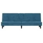 Sofá cama con portavasos terciopelo azul de , Sofás - Ref: Foro24-351919, Precio: 263,21 €, Descuento: %
