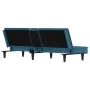 Sofá cama con portavasos terciopelo azul de , Sofás - Ref: Foro24-351919, Precio: 263,21 €, Descuento: %