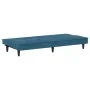 Sofá cama con portavasos terciopelo azul de , Sofás - Ref: Foro24-351919, Precio: 263,21 €, Descuento: %