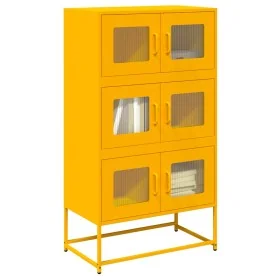 Aparador de acero amarillo mostaza 68x39x123 cm by , Sideboards - Ref: Foro24-853353, Price: 136,45 €, Discount: %