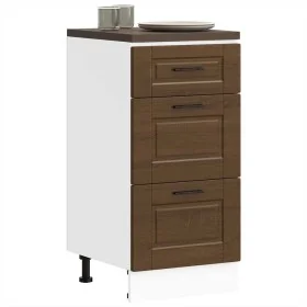 Mueble bajo de cocina porto roble marrón madera reconstituida de , Armarios de cocina - Ref: Foro24-854227, Precio: 88,32 €, ...