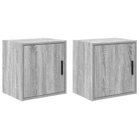 Armarios de pared 2 uds para garaje madera gris sonoma de , Armarios industriales - Ref: Foro24-860636, Precio: 61,09 €, Desc...