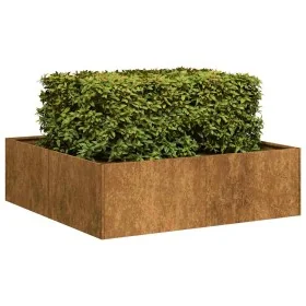 Jardinera oxidada acero corten 100x100x30 cm de , Maceteros y jardineras - Ref: Foro24-860814, Precio: 83,33 €, Descuento: %