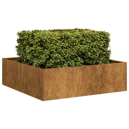 Jardinera oxidada acero corten 100x100x30 cm de , Maceteros y jardineras - Ref: Foro24-860814, Precio: 83,33 €, Descuento: %