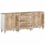 Aparadores 3 uds de madera maciza de mango 60x33,5x75 cm de , Taquillas y armarios de almacenamiento - Ref: Foro24-3310134, P...