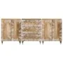 Aparadores 3 uds de madera maciza de mango 60x33,5x75 cm de , Taquillas y armarios de almacenamiento - Ref: Foro24-3310134, P...