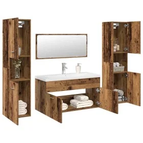 Juego de muebles de baño 5 piezas madera ingeniería envejecida de , Muebles de baño - Ref: Foro24-3328919, Precio: 462,35 €, ...