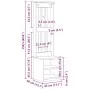Perchero de entrada SANDENS 45x40x159,5cm madera maciza de pino by , Benches for halls and storage - Ref: Foro24-4010478, Pri...