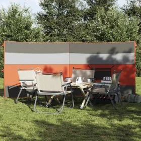 Cortaviento de camping impermeable gris naranja 340x130 cm de , Paravientos - Ref: Foro24-4009659, Precio: 28,74 €, Descuento: %
