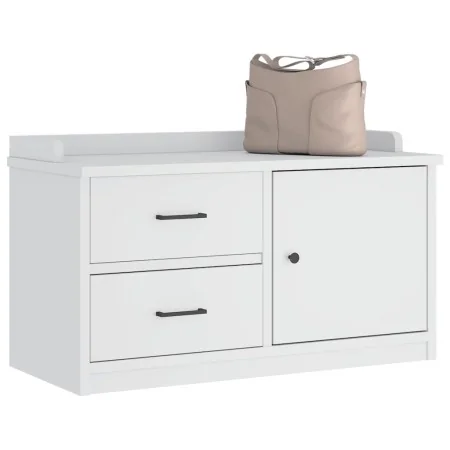 Banco de recibidor SANDNES madera maciza pino blanco 87x40x50cm by , Benches for halls and storage - Ref: Foro24-4010465, Pri...