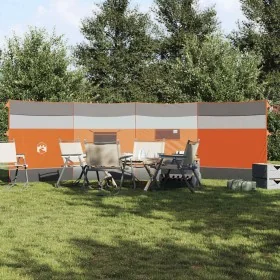 Cortaviento de camping impermeable gris naranja 510x153 cm de , Paravientos - Ref: Foro24-4009650, Precio: 40,50 €, Descuento: %