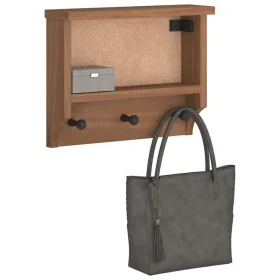 Perchero de pared SANDNES 45x12x35 cm madera maciza de pino de , Percheros para sombreros y abrigos - Ref: Foro24-4010452, Pr...