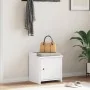 Banco de recibidor SANDNES madera maciza pino blanco 45x40x50cm by , Benches for halls and storage - Ref: Foro24-4010450, Pri...
