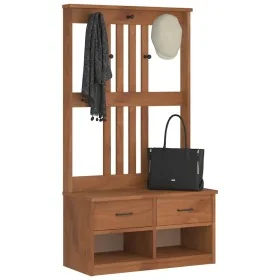 Perchero de entrada SANDENS madera maciza de pino 87x40x159,5cm by , Benches for halls and storage - Ref: Foro24-4010490, Pri...