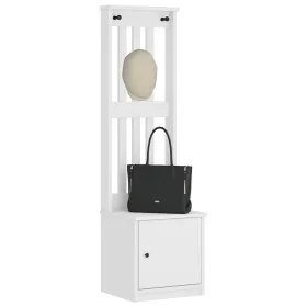 Perchero de entrada SANDENS madera pino blanco 45x40x159,5 cm by , Benches for halls and storage - Ref: Foro24-4010486, Price...