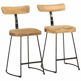 Taburetes de barra 2 uds madera maciza de mango 49x43x79 cm by , Kitchen stools - Ref: Foro24-4013523, Price: 130,30 €, Disco...