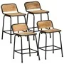 Taburetes de barra 4 uds 46x35,5x70 cm madera maciza de mango de , Taburetes de cocina - Ref: Foro24-4013535, Precio: 225,68 ...