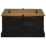 Baúl de almacenamiento HALDEN negro 91x91x47 cm madera maciza de , Baúles de almacenamiento - Ref: Foro24-4018408, Precio: 23...