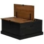 Baúl de almacenamiento HALDEN negro 91x91x47 cm madera maciza de , Baúles de almacenamiento - Ref: Foro24-4018408, Precio: 23...