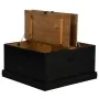 Baúl de almacenamiento HALDEN negro 91x91x47 cm madera maciza de , Baúles de almacenamiento - Ref: Foro24-4018408, Precio: 23...