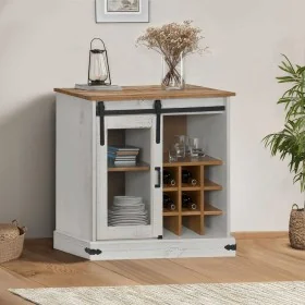 Aparador HALDEN con puerta corredera blanco 80x40x80 cm de , Aparadores - Ref: Foro24-4018422, Precio: 214,11 €, Descuento: %