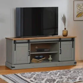 Mueble de TV HALDEN 2 puerta correderas gris 150x40x60 cm de , Muebles TV - Ref: Foro24-4018415, Precio: 253,02 €, Descuento: %