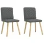 Sillas de comedor 2 unidades tela gris oscuro de , Sillas de comedor - Ref: Foro24-4101122, Precio: 103,64 €, Descuento: %