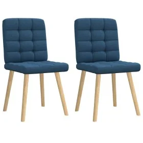 Sillas de comedor 2 unidades tela azul de , Sillas de comedor - Ref: Foro24-4101099, Precio: 105,11 €, Descuento: %