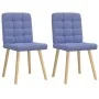 Sillas de comedor 2 uds tela azul jeans de , Sillas de comedor - Ref: Foro24-4101101, Precio: 105,11 €, Descuento: %