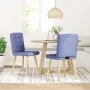Sillas de comedor 2 uds tela azul jeans de , Sillas de comedor - Ref: Foro24-4101101, Precio: 105,11 €, Descuento: %