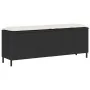 Banco de jardín con cojín negro 110x30x40,5 cm ratán sintético de , Bancos de jardín - Ref: Foro24-4104154, Precio: 86,38 €, ...