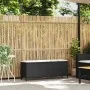 Banco de jardín con cojín negro 110x30x40,5 cm ratán sintético de , Bancos de jardín - Ref: Foro24-4104154, Precio: 86,38 €, ...